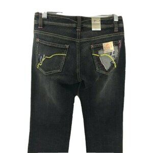 Eckored Junior's Jeans Flat Front Pattern on Front Legs Embroidered Size 3